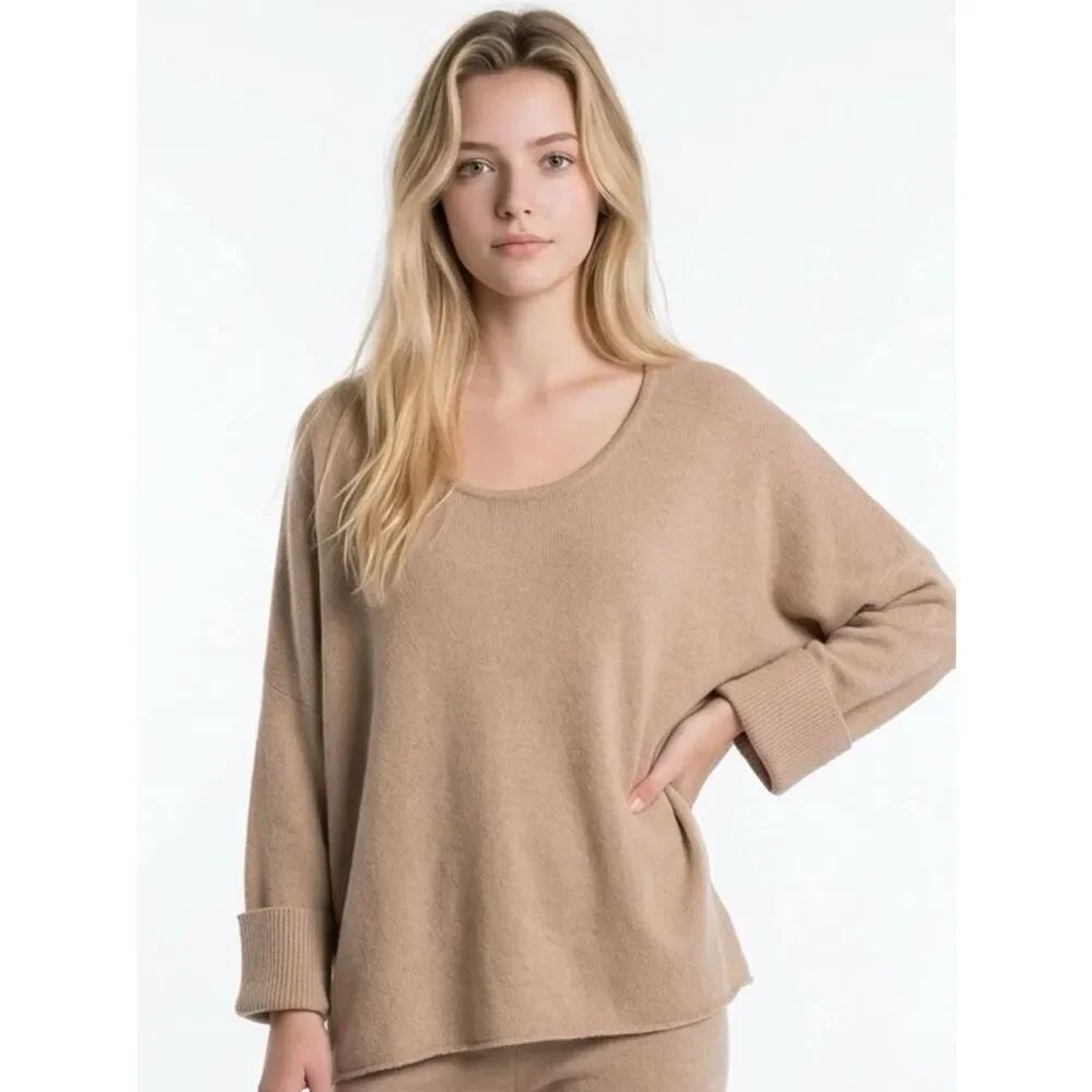 OLIVACEOUS | Tan Dolman Oversized Sweater NEW Women’s Size Medium